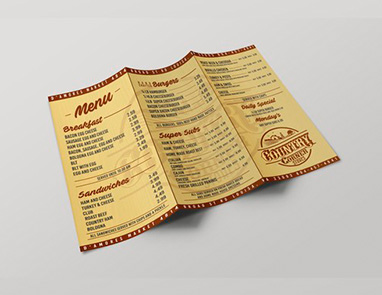 Menus Cards Printing